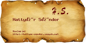 Hattyár Sándor névjegykártya
